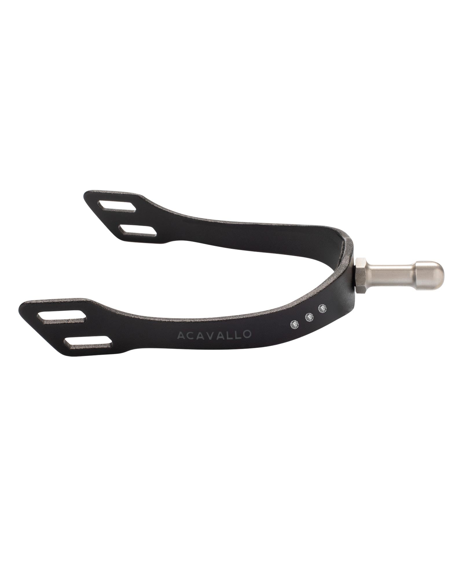 Acavallo Arena Aluplus 2.0 Spurs With Rhinestones Total Black
