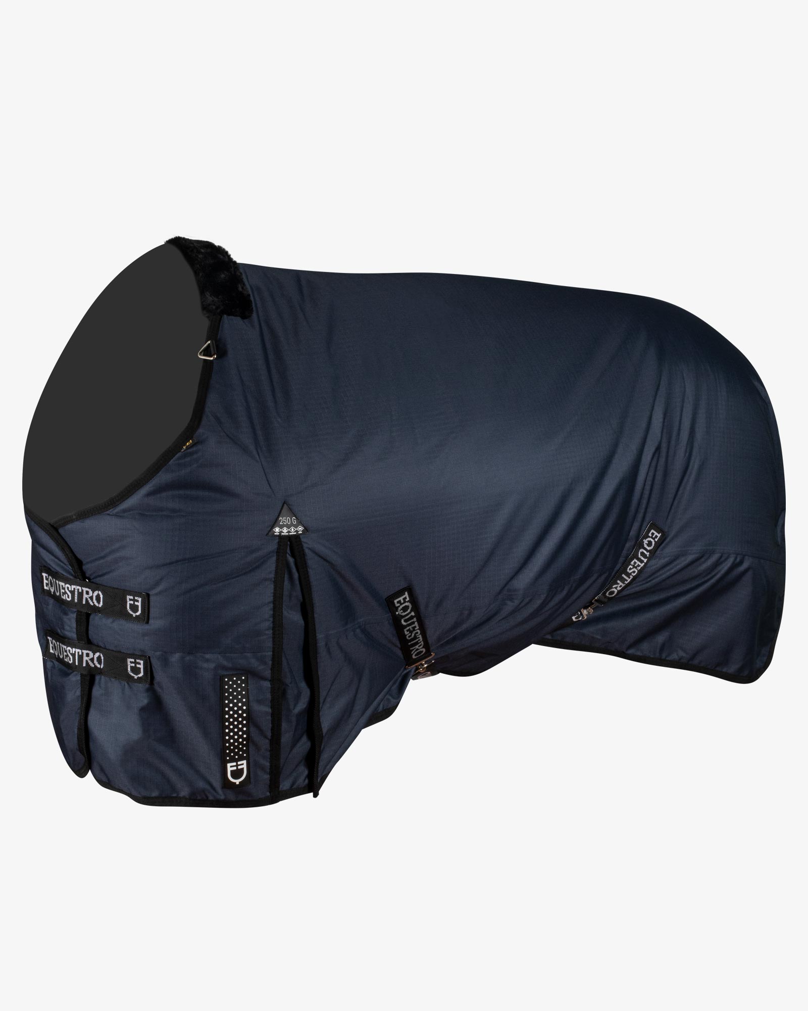 Equestro Nevada 250g Turnout Rug In Rip Stop Fabric Navy | Equiflair