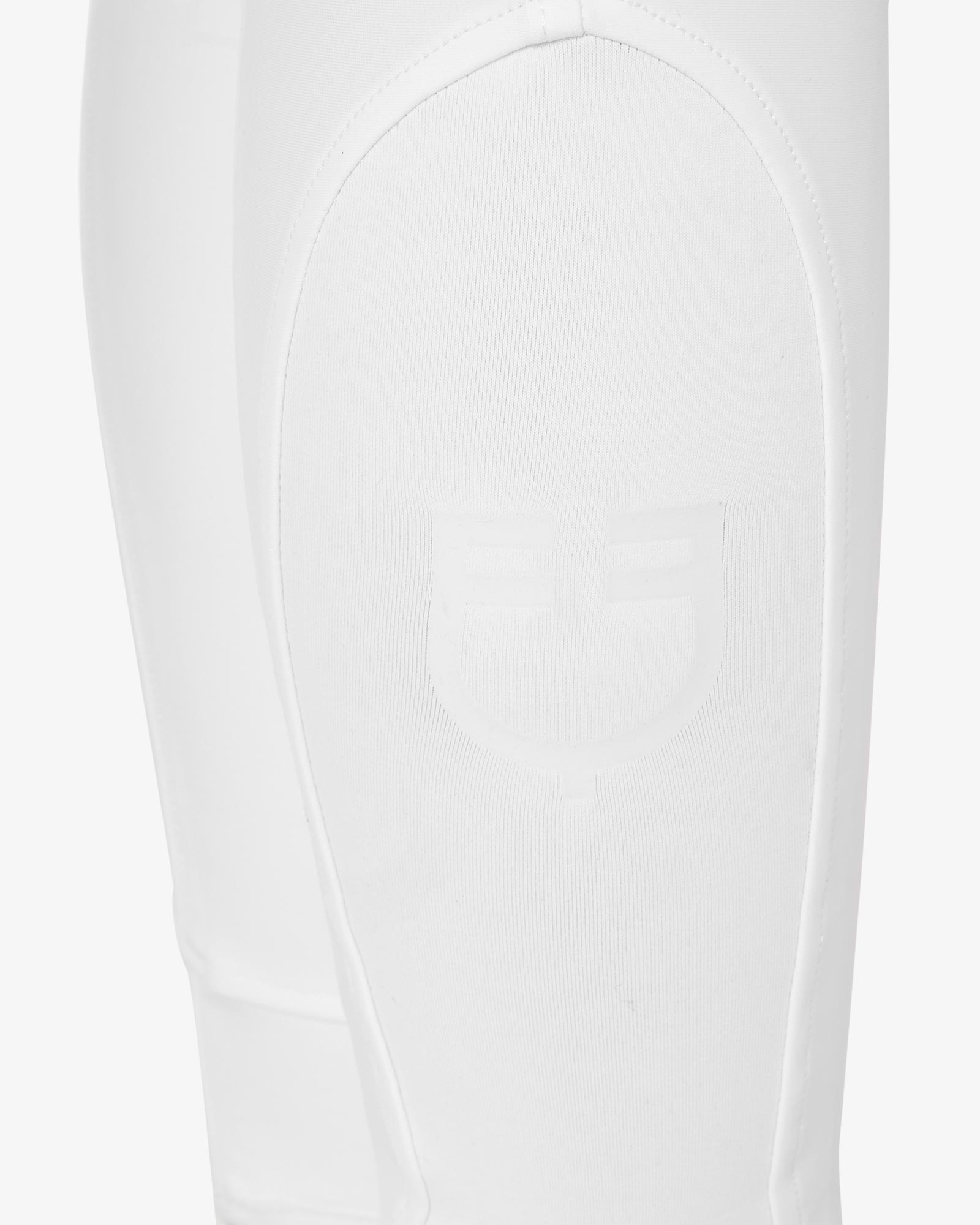 Equestro Women's High Waisted Knee Grip Breeches White | Equiflair