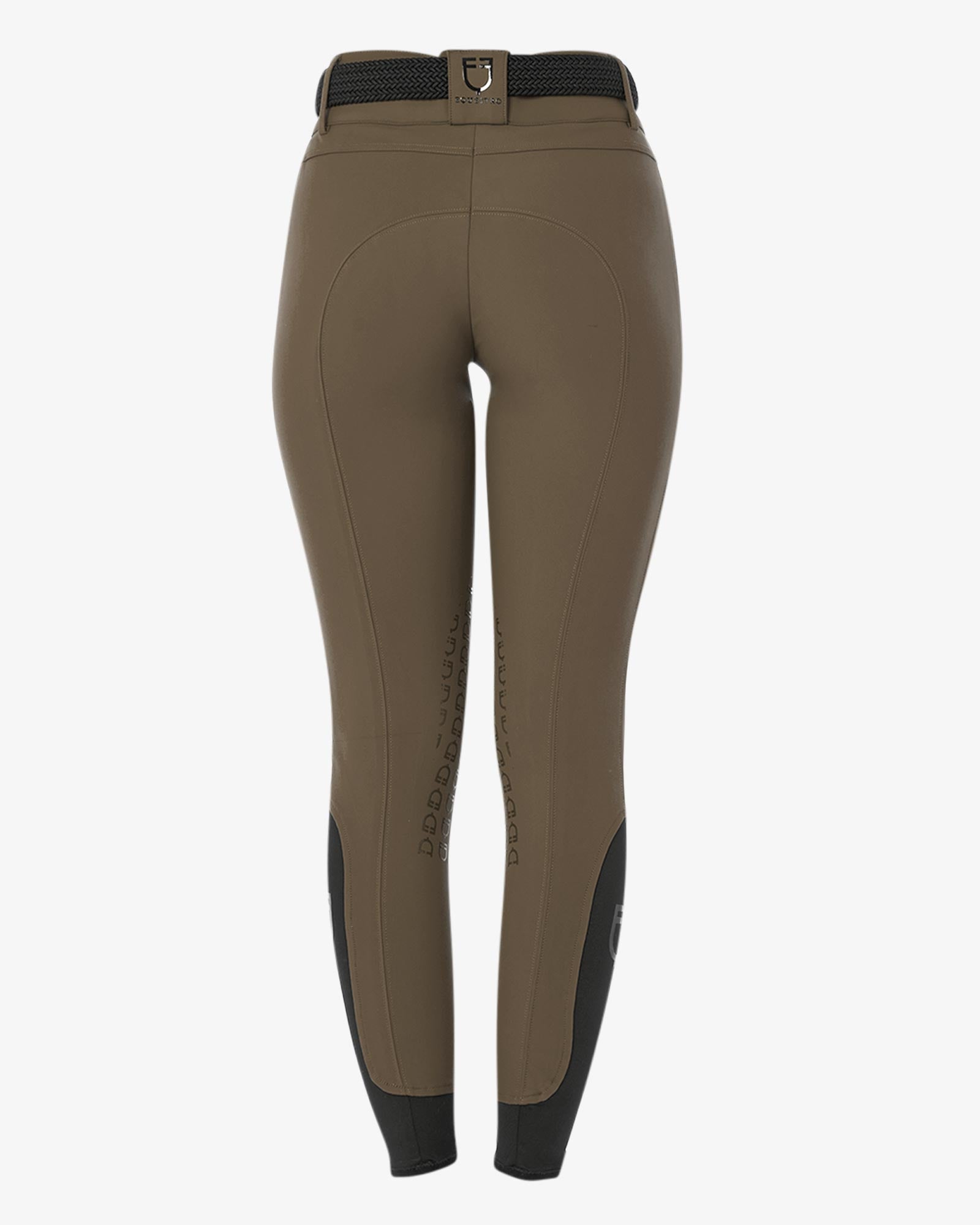Equestro Women's High Waisted Knee Grip Breeches Walnut