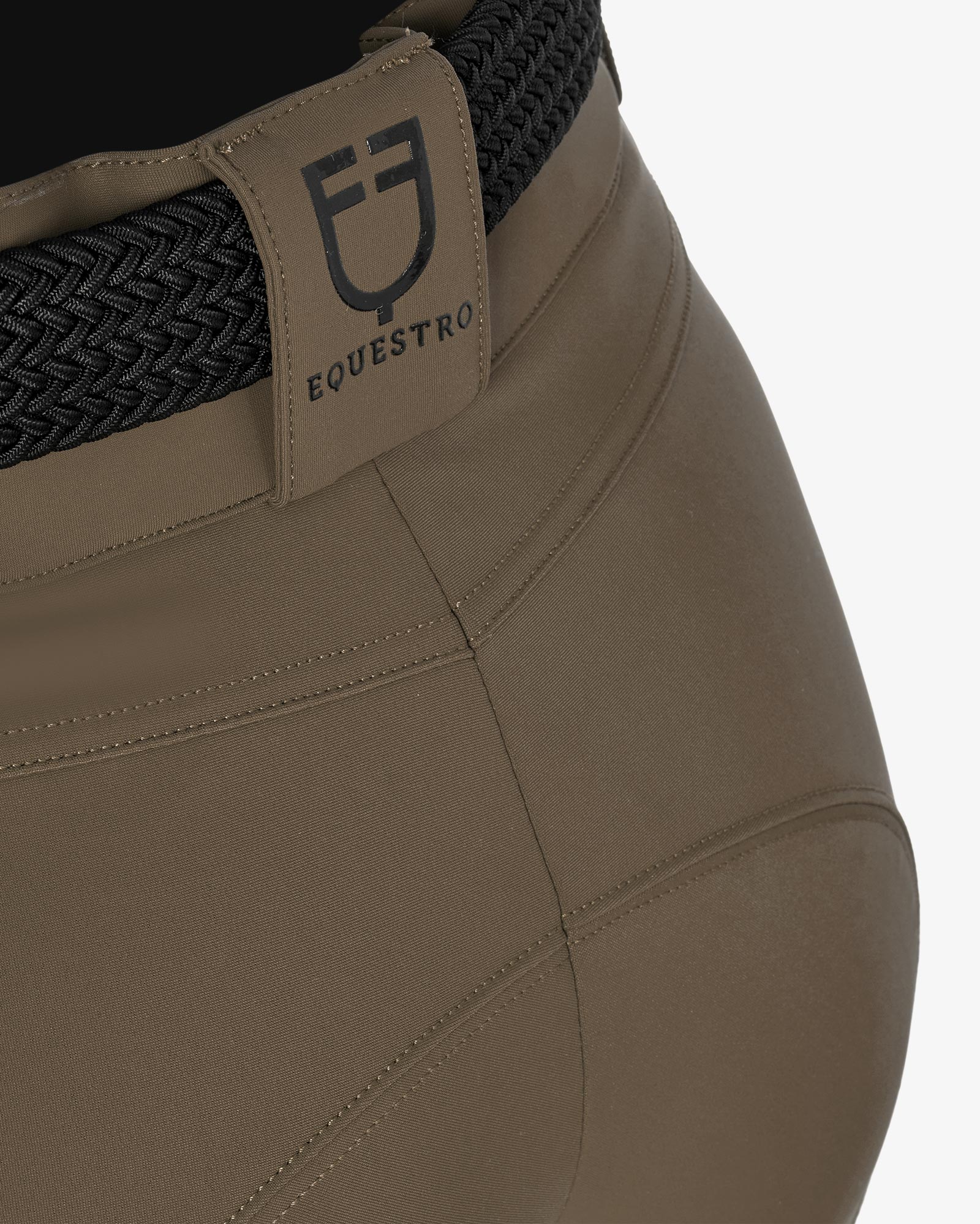 Equestro Women's High Waisted Knee Grip Breeches Walnut