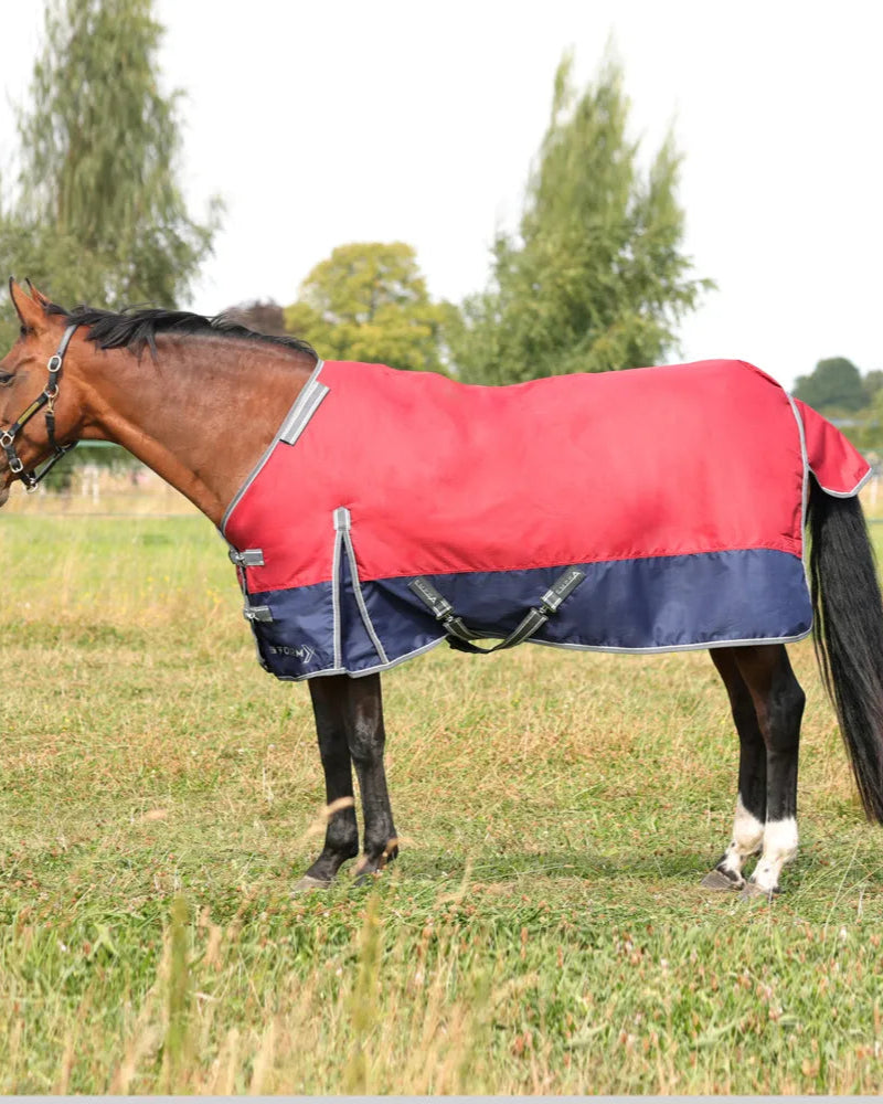StormX Empra Burgundy Horse Turnout Rug with Detachable Neck - Waterproof & Warm