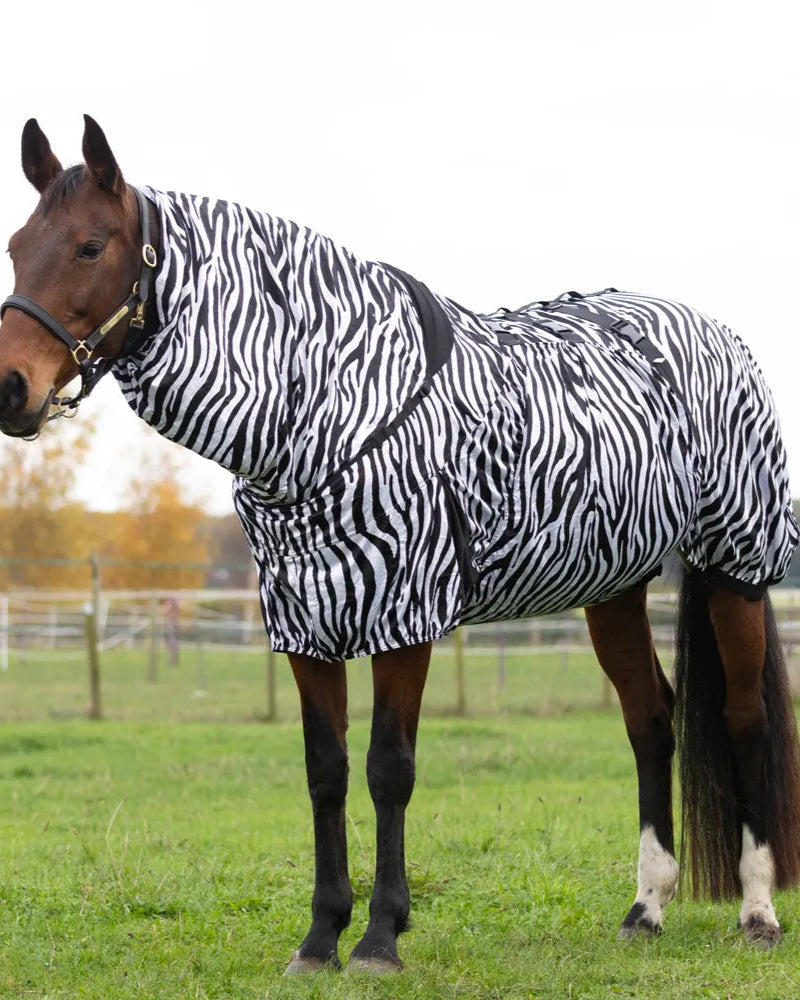 Horse wearing StormX Original Zebra Rug for Fly & Insect Protection | Equiflair