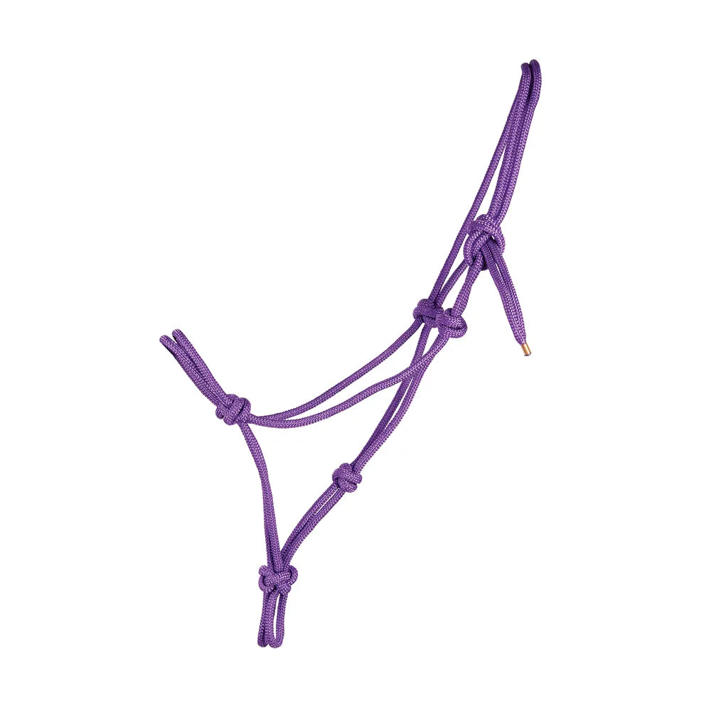 Hy Equestrian Rope Halter - Purple - Headcollar Horse location-31143526467-outofstock Cob/Full