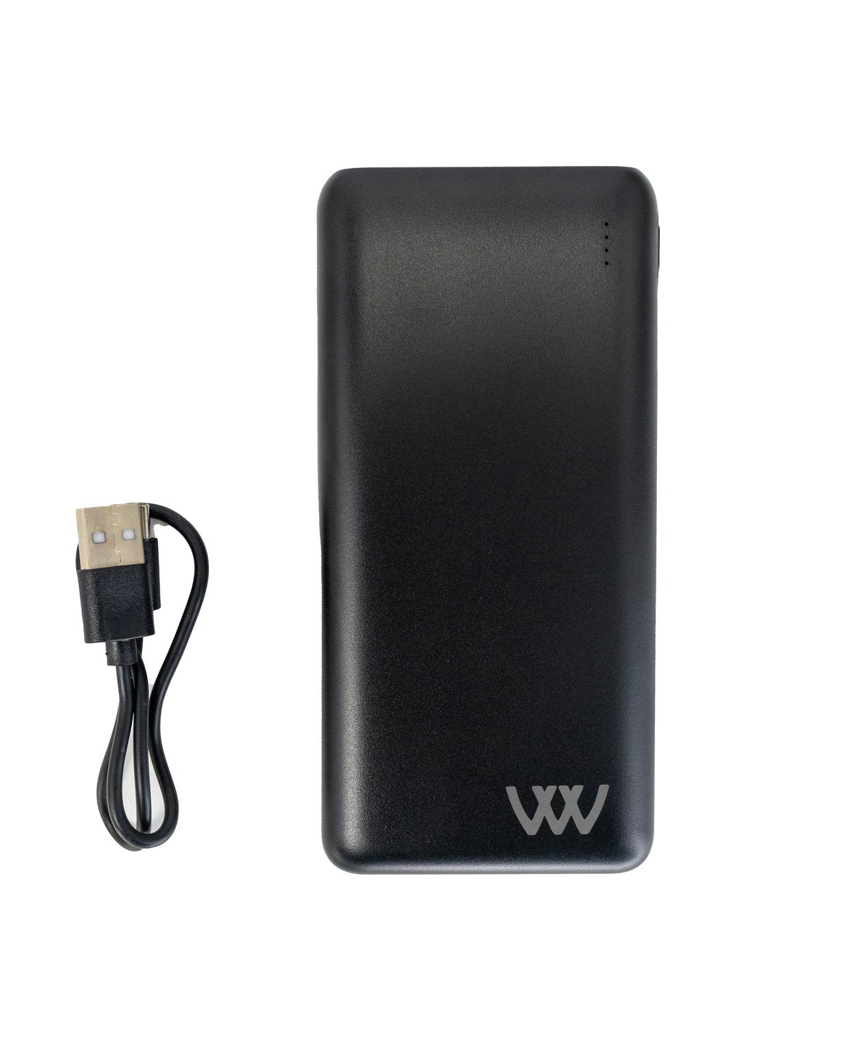 Woof Wear Black Power Bank: Rechargeable Portable Charger with USB Cable - Equiflair