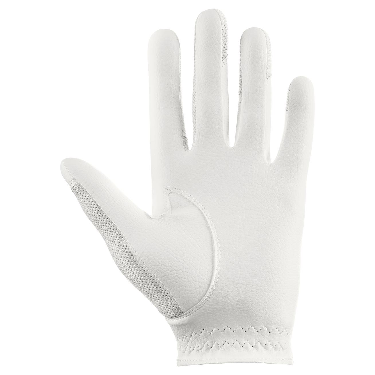UVEX Sumair Glamour White Riding Glove - Stylish Equestrian Glove with Breathable Mesh & Glitter Details