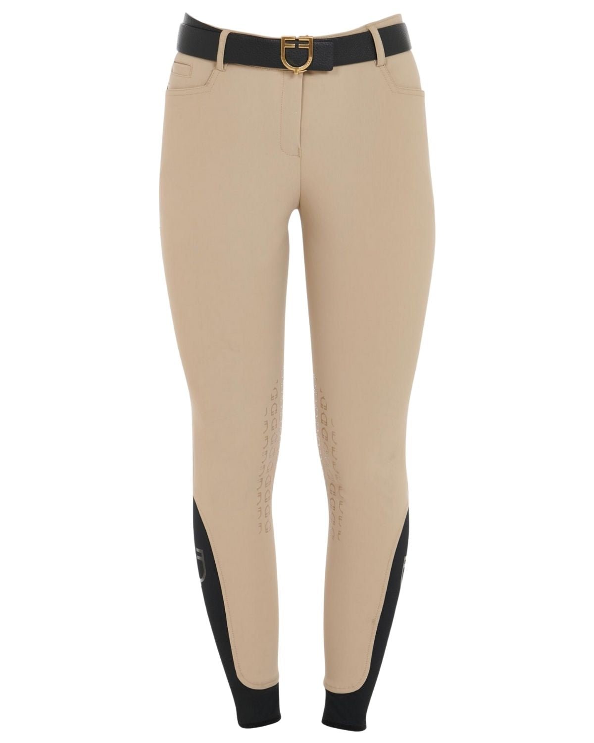 Equestro Women's Slim Fit Grip Breeches With Logo Incense | Equiflair