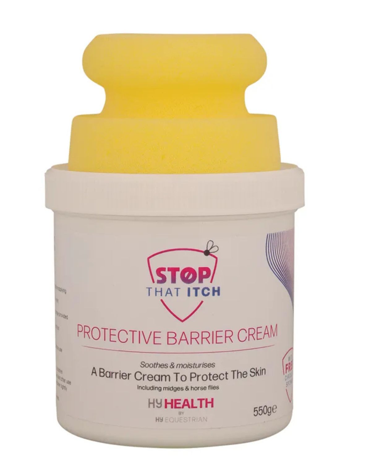 HyHEALTH STOP THAT ITCH! Protective Barrier Cream with Circular Sponge by Hy Equestrian - First Aid Horse…