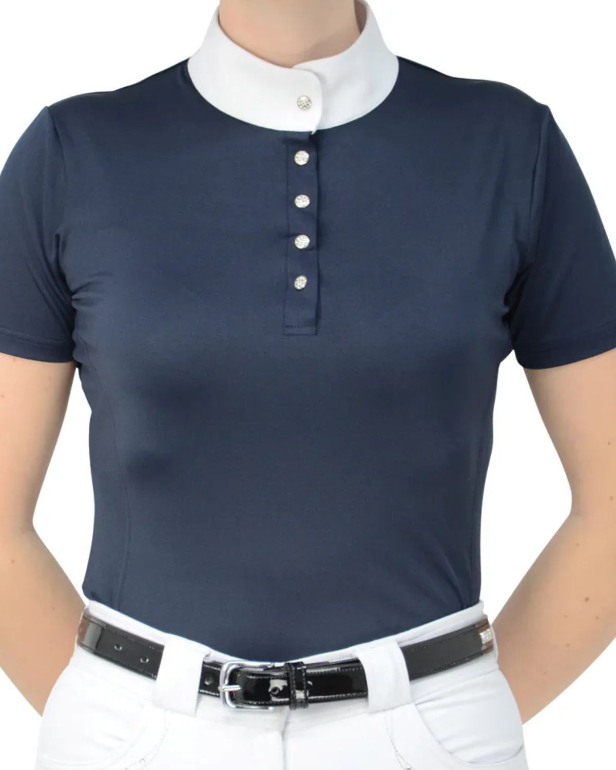 Hy Equestrian Joanna Glam Show Shirt Sapphire Blue