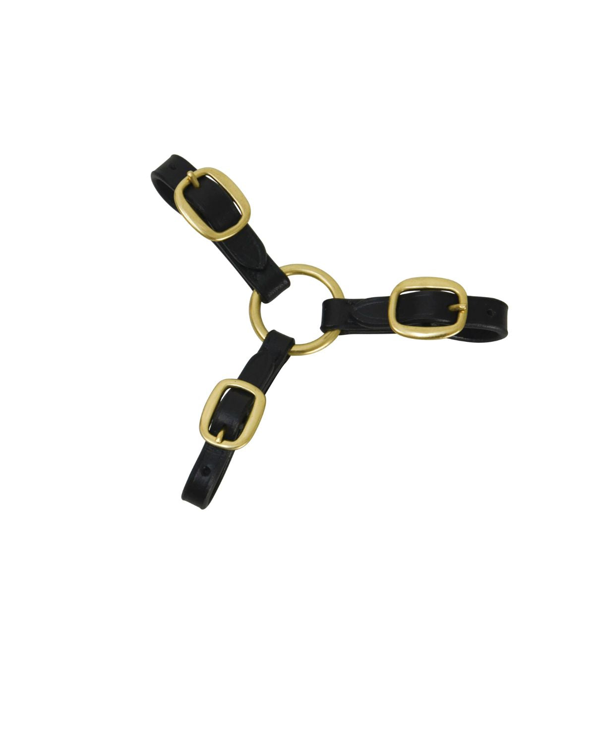 Hy Equestrian Three Way Leather Coupling Black