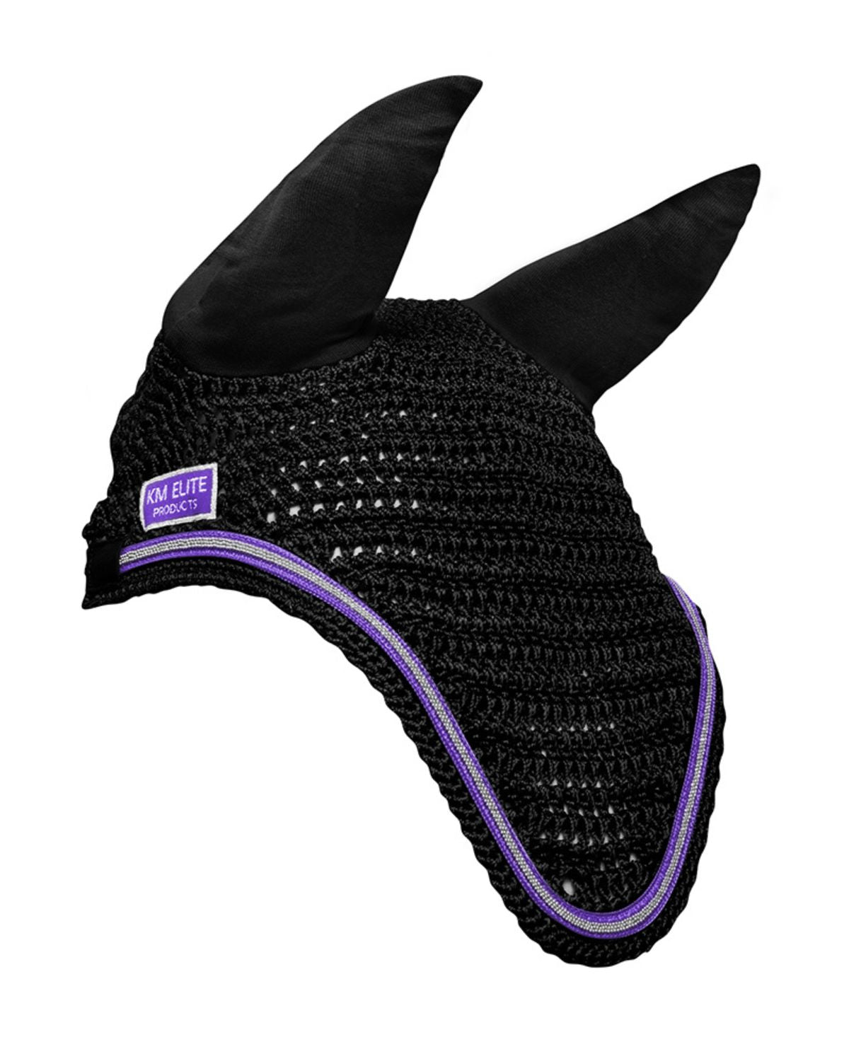 KM Elite Fly Veil Black/Purple Trim