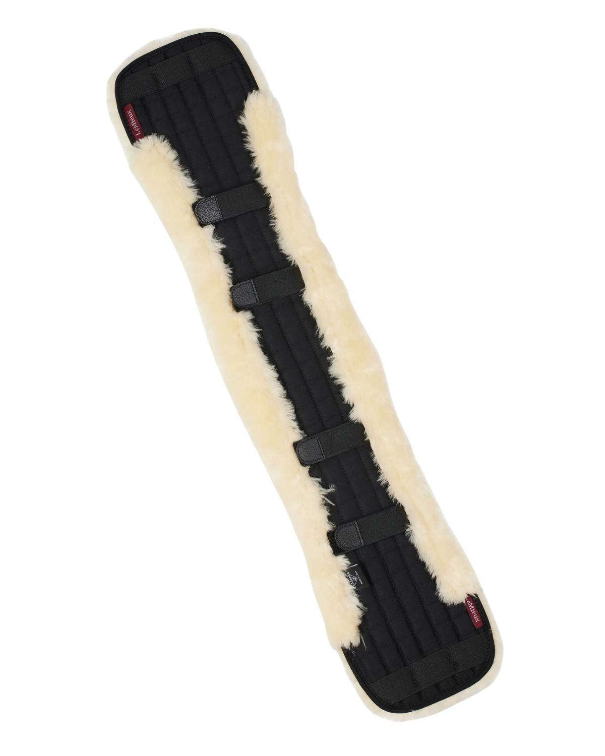 LeMieux Simuwool Dressage Girth Cover Natural: Luxurious faux wool girth cover for comfort and sensitive horses,…