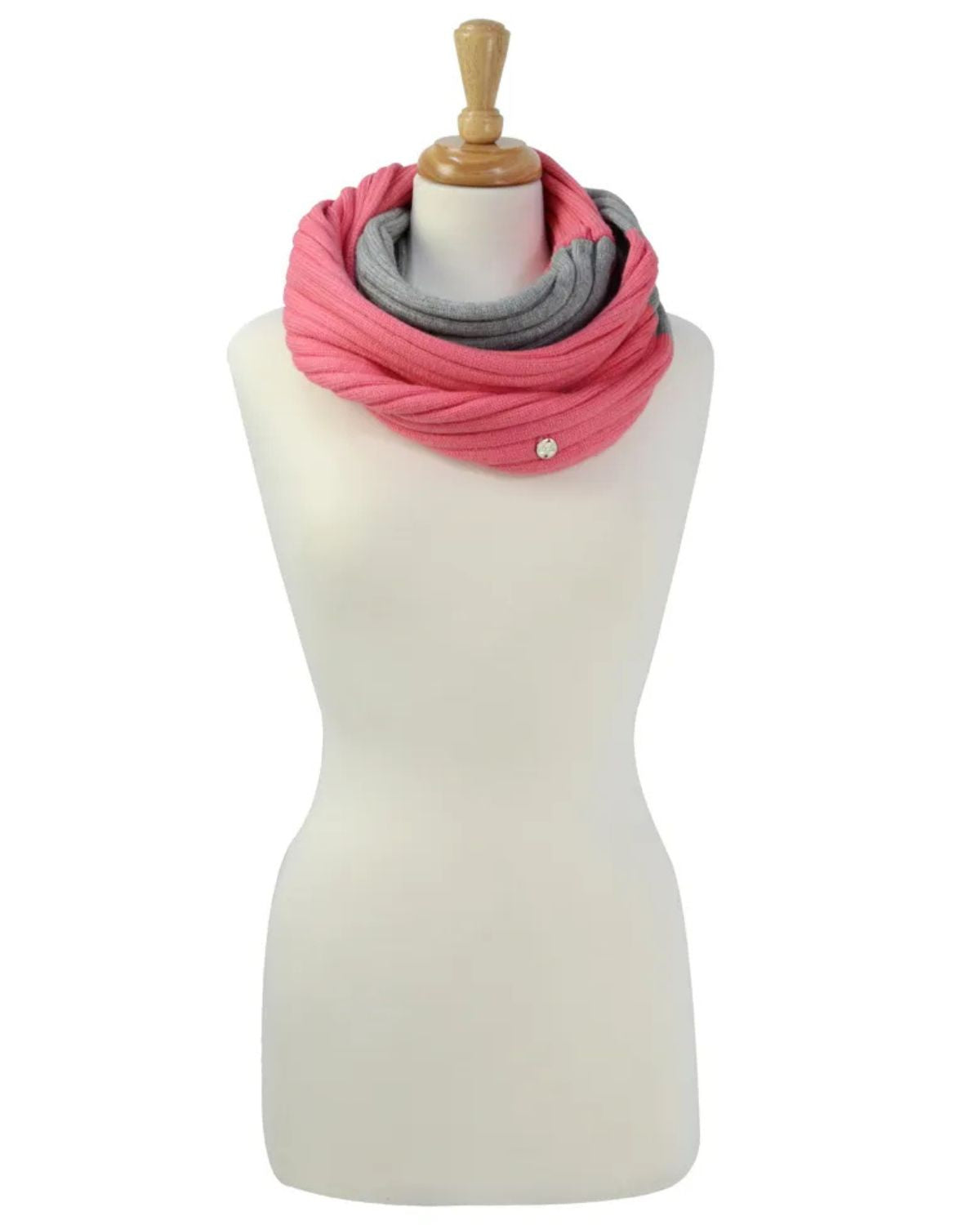 Hy Equestrian Luxembourg Luxury Snood Coral/Charcoal