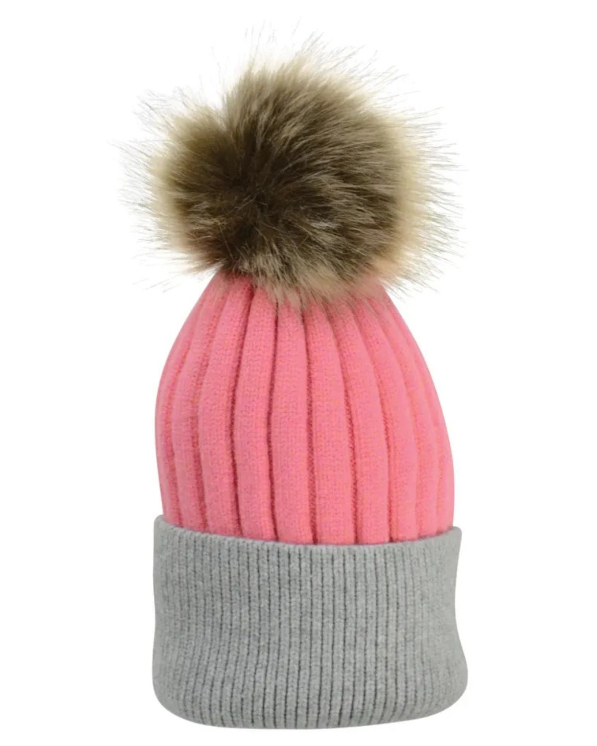 Hy Equestrian Luxembourg Luxury Bobble Hat Coral/Charcoal
