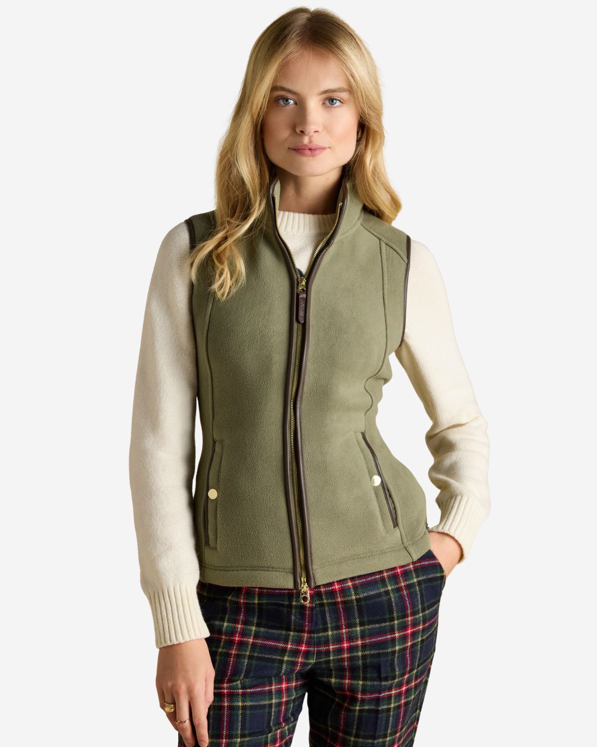 Joules Heritage Light Green Regular Fleece Gilet | Equiflair