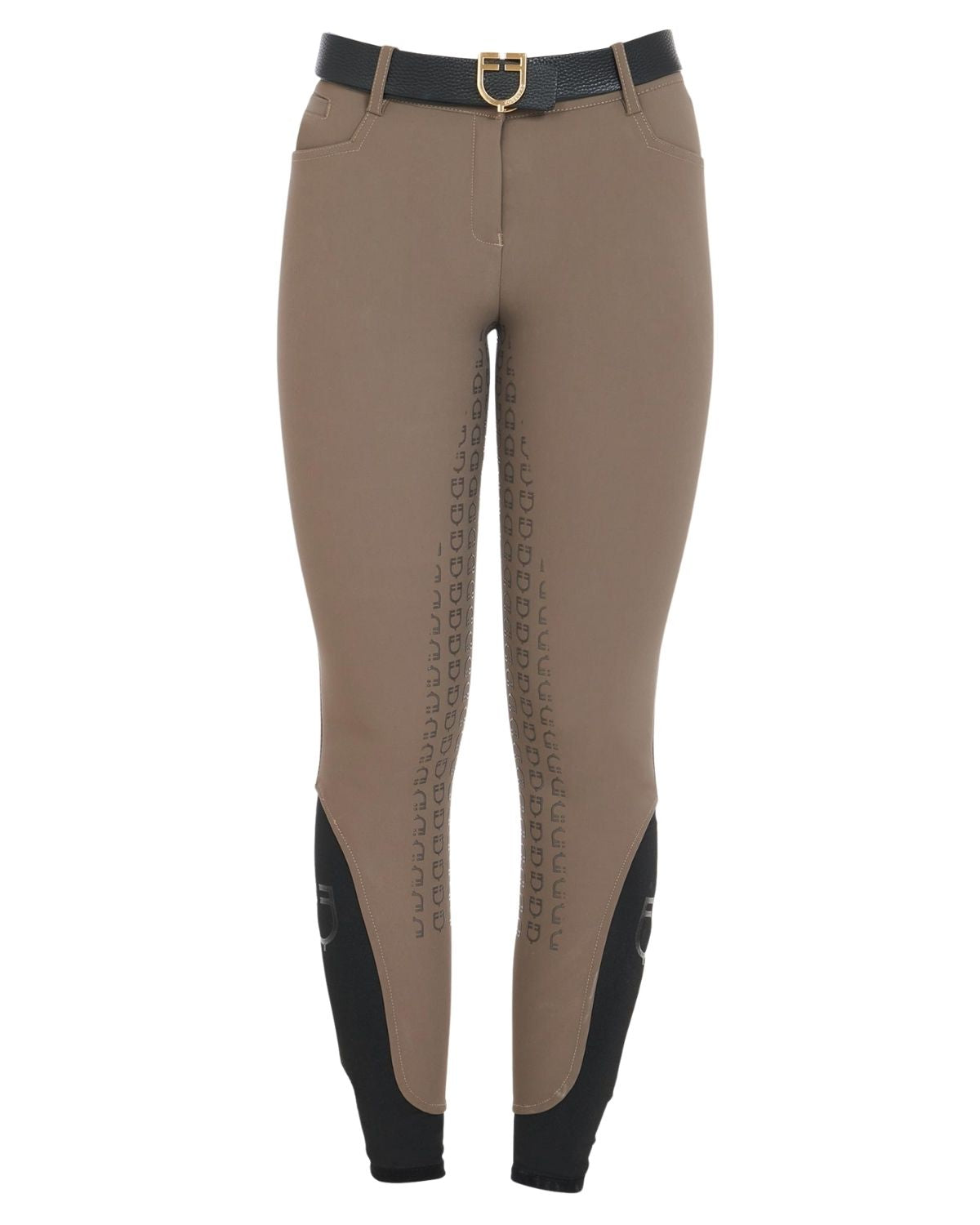 Equestro Women's Full Grip Slim Fit Breeches Walnut