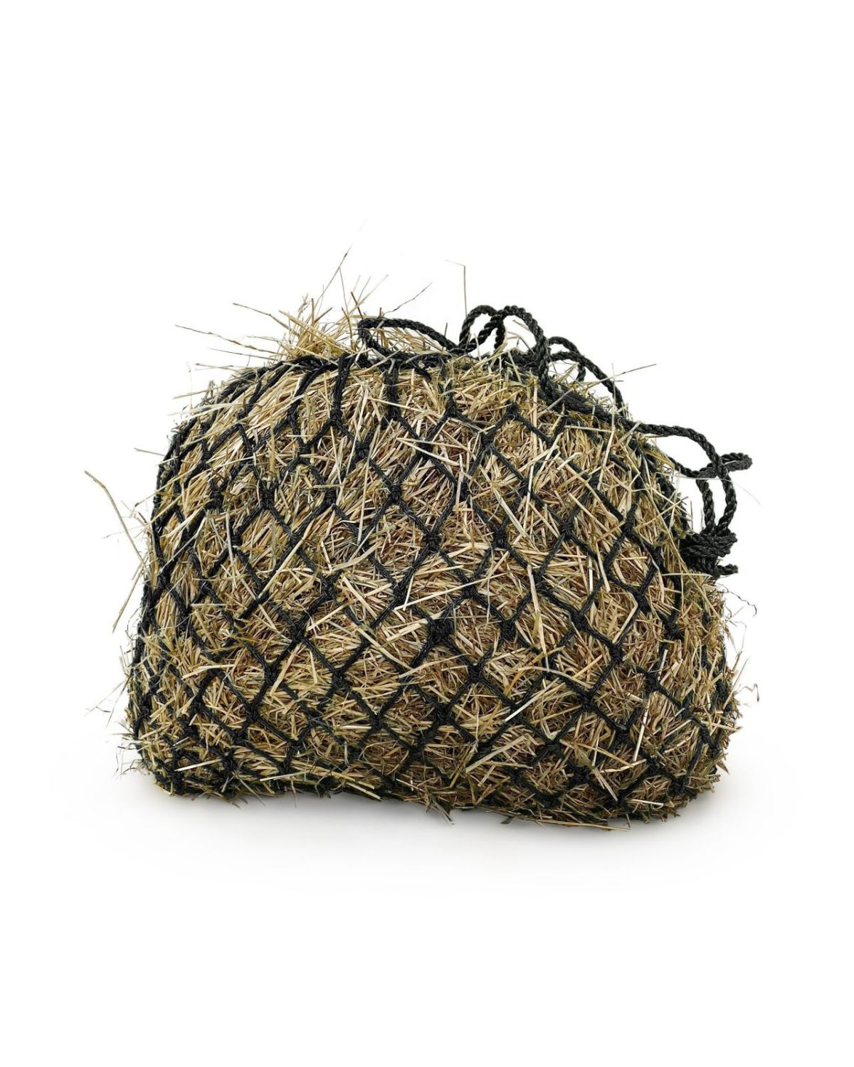 Black Travel Hay Net for Ponies & Horses | Small Hole Slow Feeder