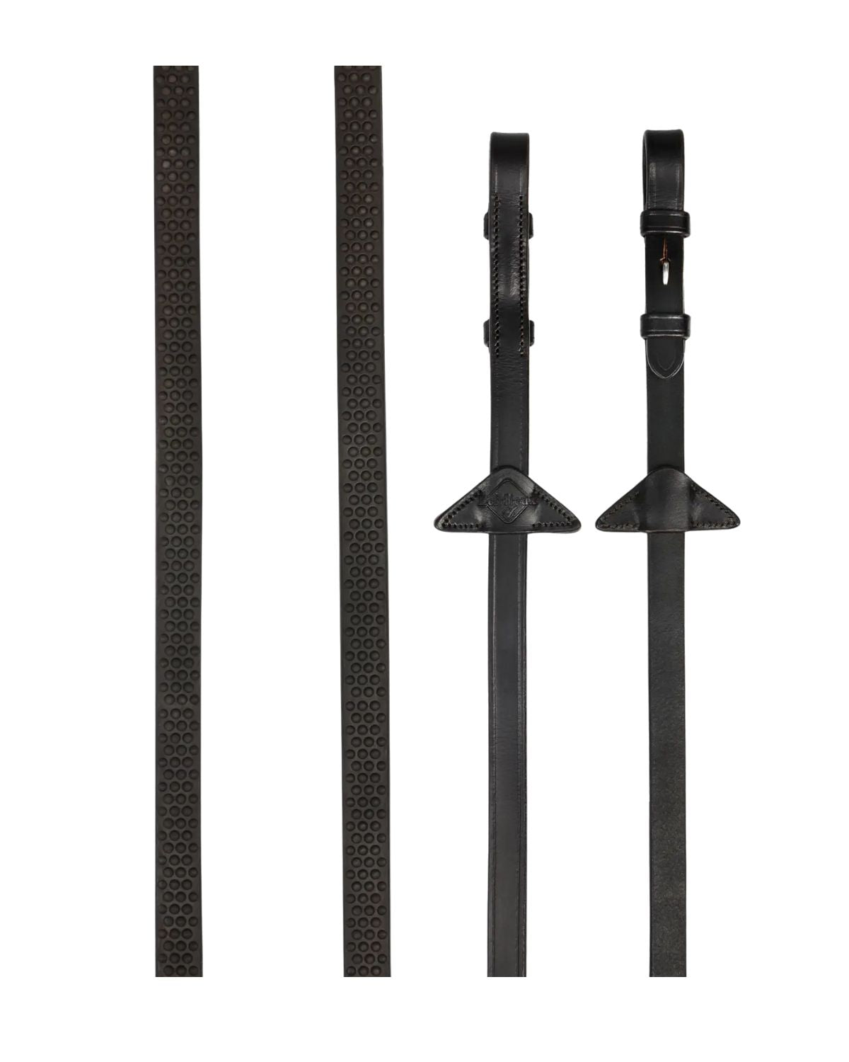LeMieux Soft Rubber Reins Brown/Silver