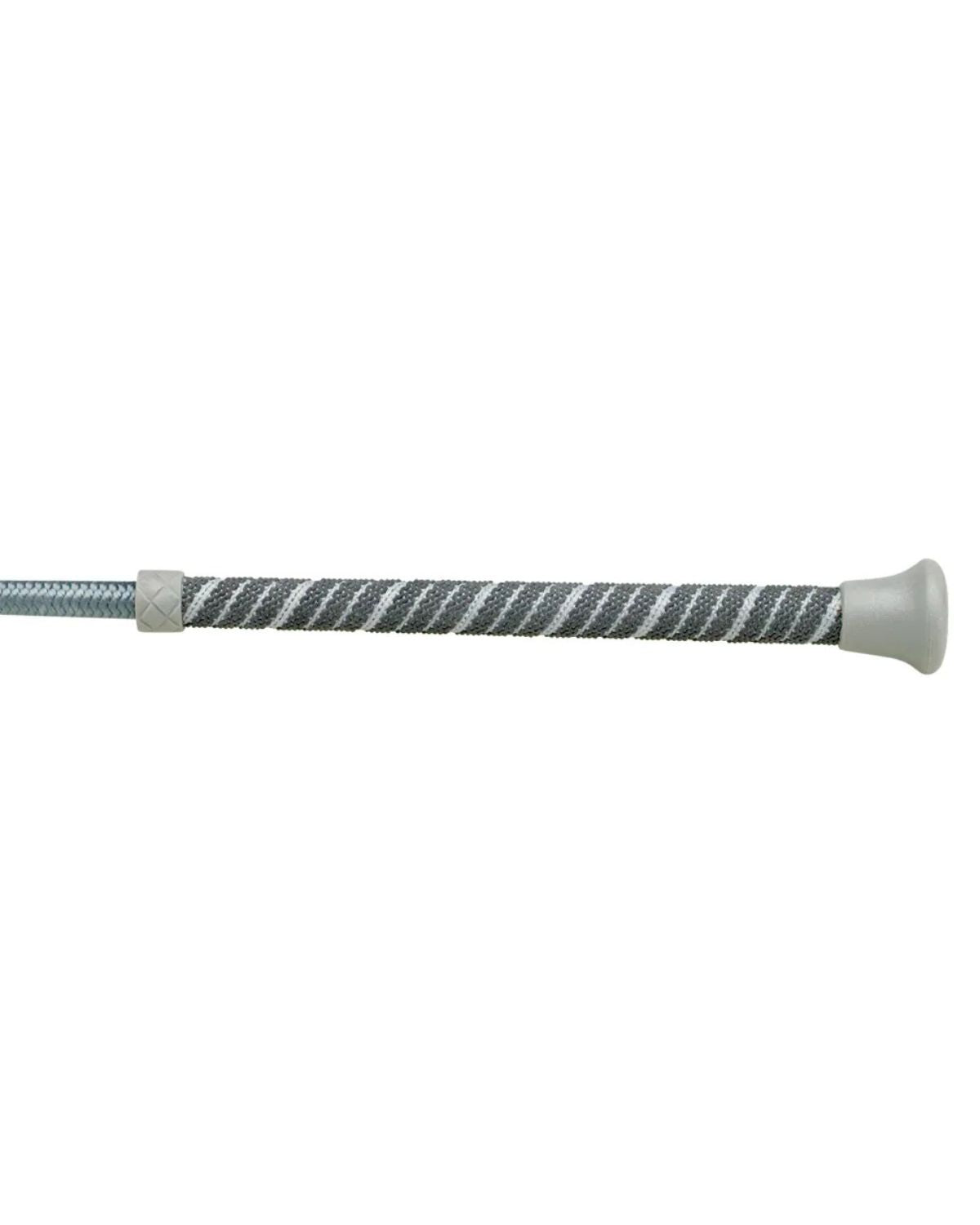 Hy Equestrian Schooling Whip Spiral Sure Grip Handle Grey