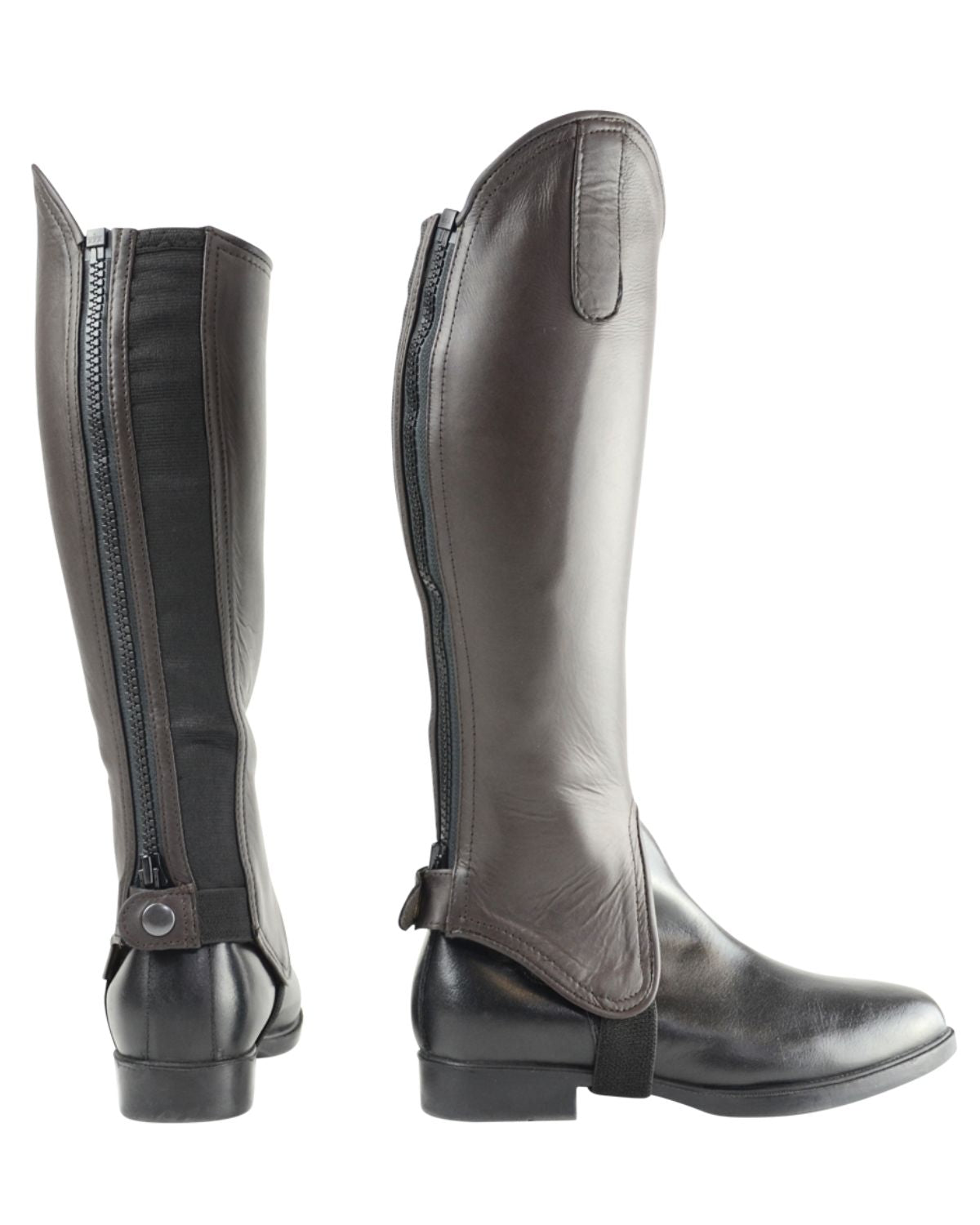 Hy Equestrian Leather Gaiters - Brown