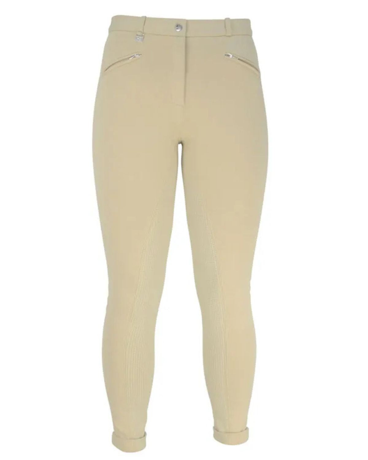 Hy Equestrian Raised Polka Dot Ladies Jodhpurs Beige