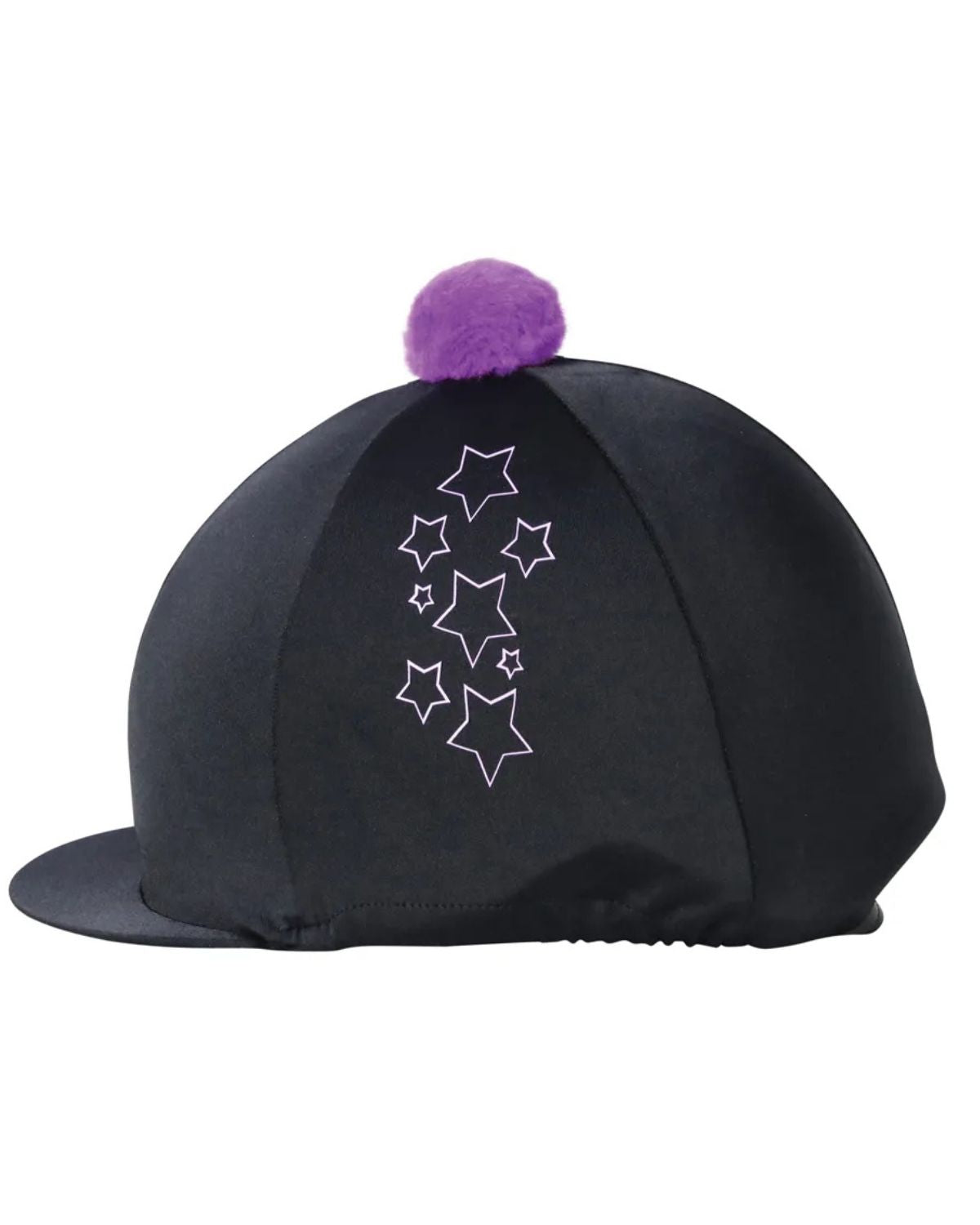 Hy Equestrian Stella Hat Cover Black/Purple/Lilac