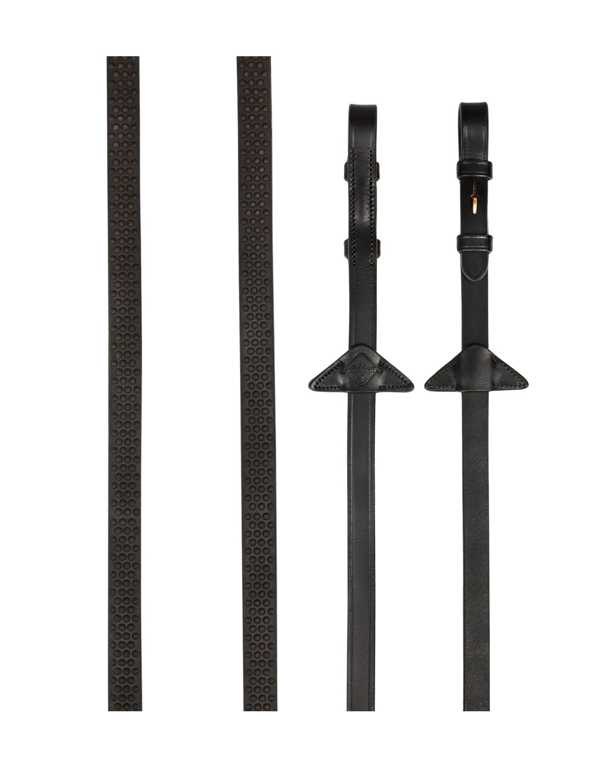 LeMieux Soft Rubber Reins Brown/Brass