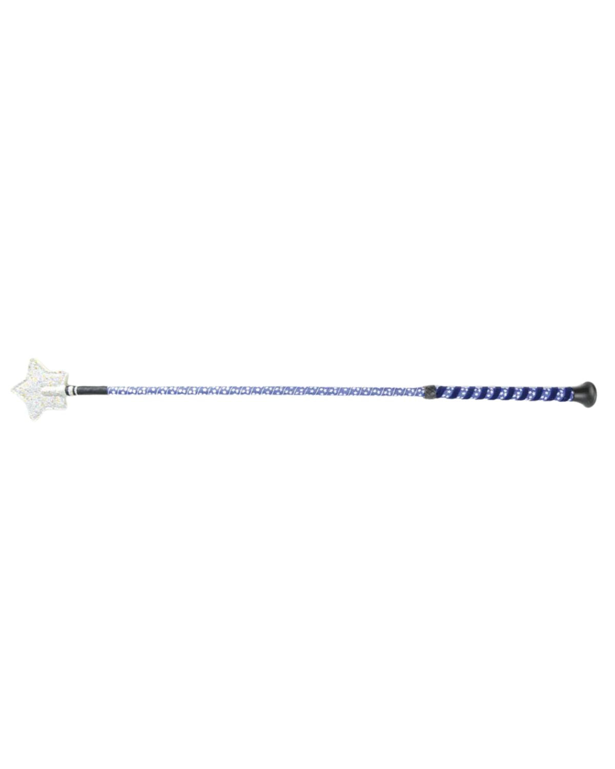 Hy Equestrian Spiral Star Riding Whip Blue
