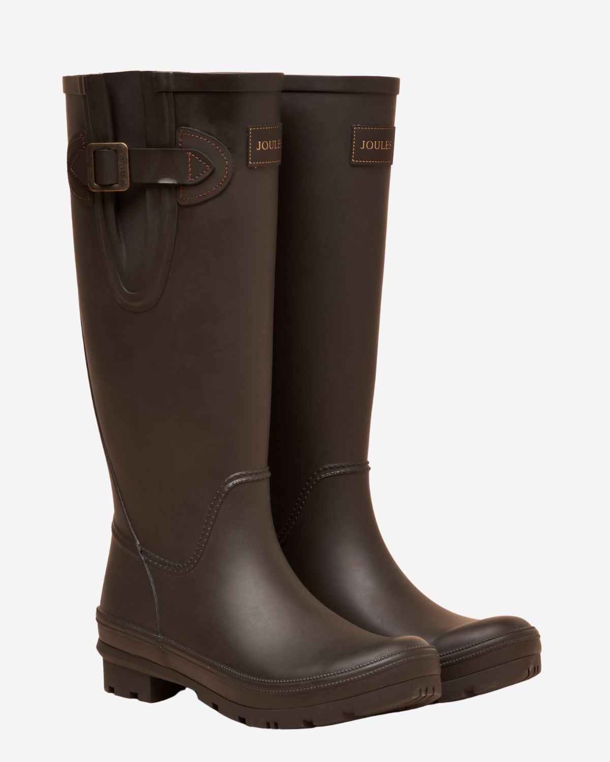 Joules Women's Houghton Adjustable Tall Welly Chocolate Brown