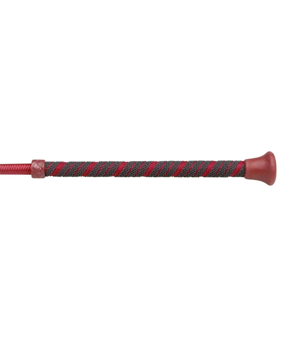 Hy Equestrian Schooling Whip Spiral Sure Grip Handle Burgundy