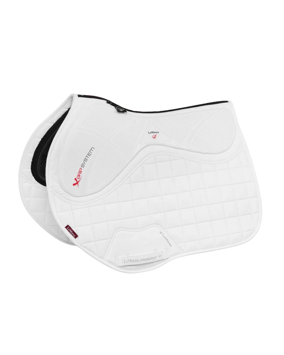 LeMieux X-Grip Twin Sided Eurojump Square White Saddle Pad for Horses | Equiflair