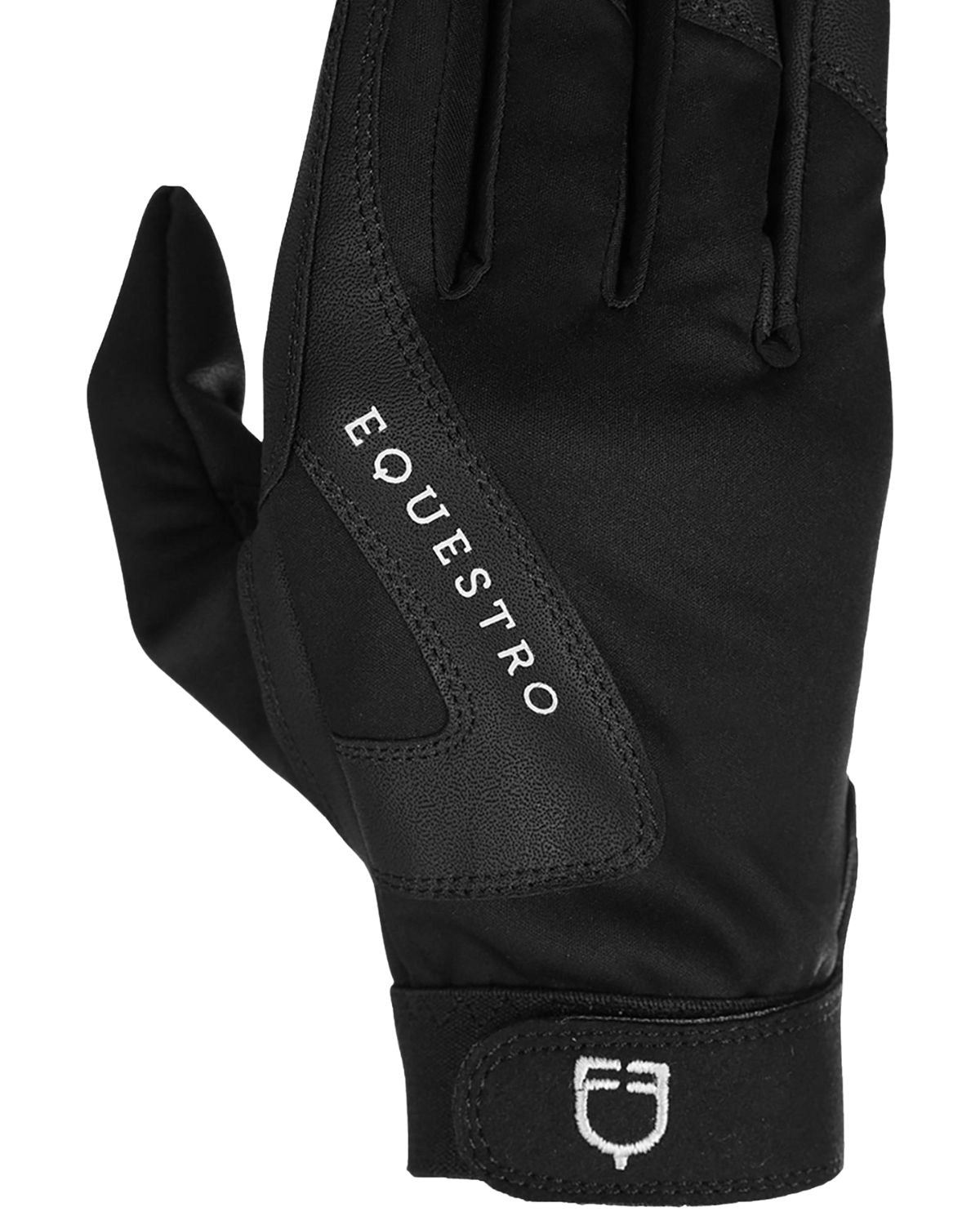 Equestro Technical Fabric Gloves With Fleece Lining Black