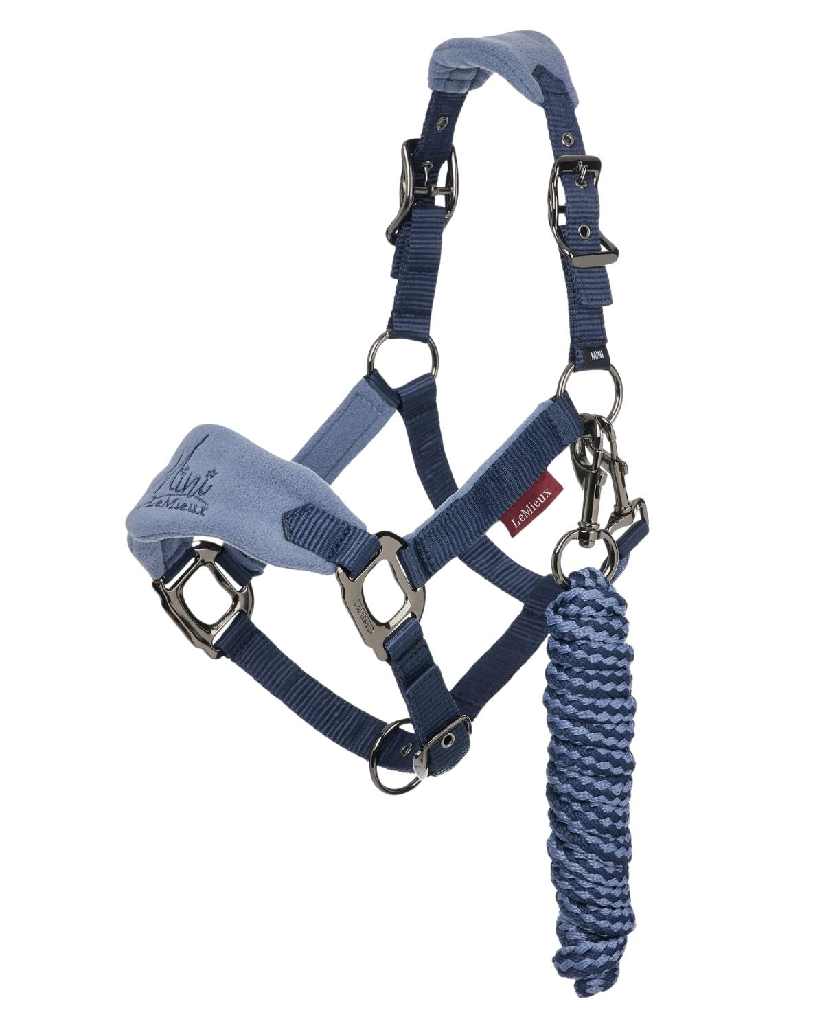 Lemieux Mini Vogue Indigo Headcollar & Leadrope Set for Ponies - Premium Equestrian Halter