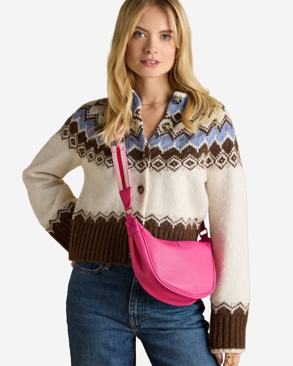 Joules Jade Moon Cross Body Bag Pink | Equiflair