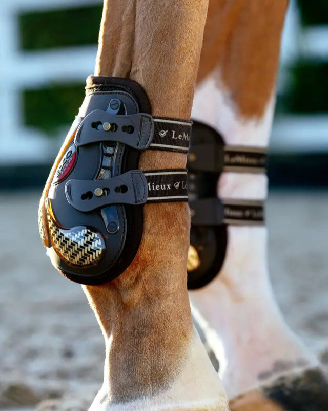 LeMieux Exo-Flex Ankle Boot Black/Silver: Equestrian Horse Jumping Boots for Protection & Support