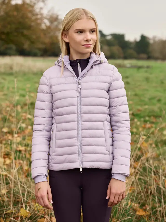 LEMIEUX Young Rider Ruby Puffer Jacket in Lilac - Lightweight, Water-Resistant, Down Filled