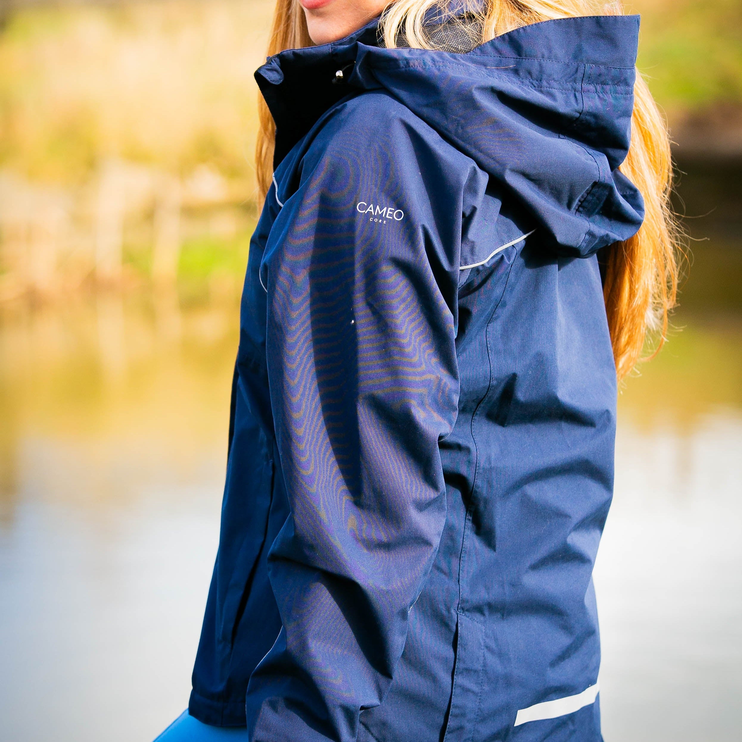 CAMEO CORE Navy Riding Jacket - Waterproof All Season Equestrian Coat by Equiflair