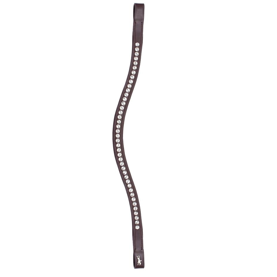 Schockemohle Browband Crystal Select Espresso/Silver | Equestrian Horse Riding Browband