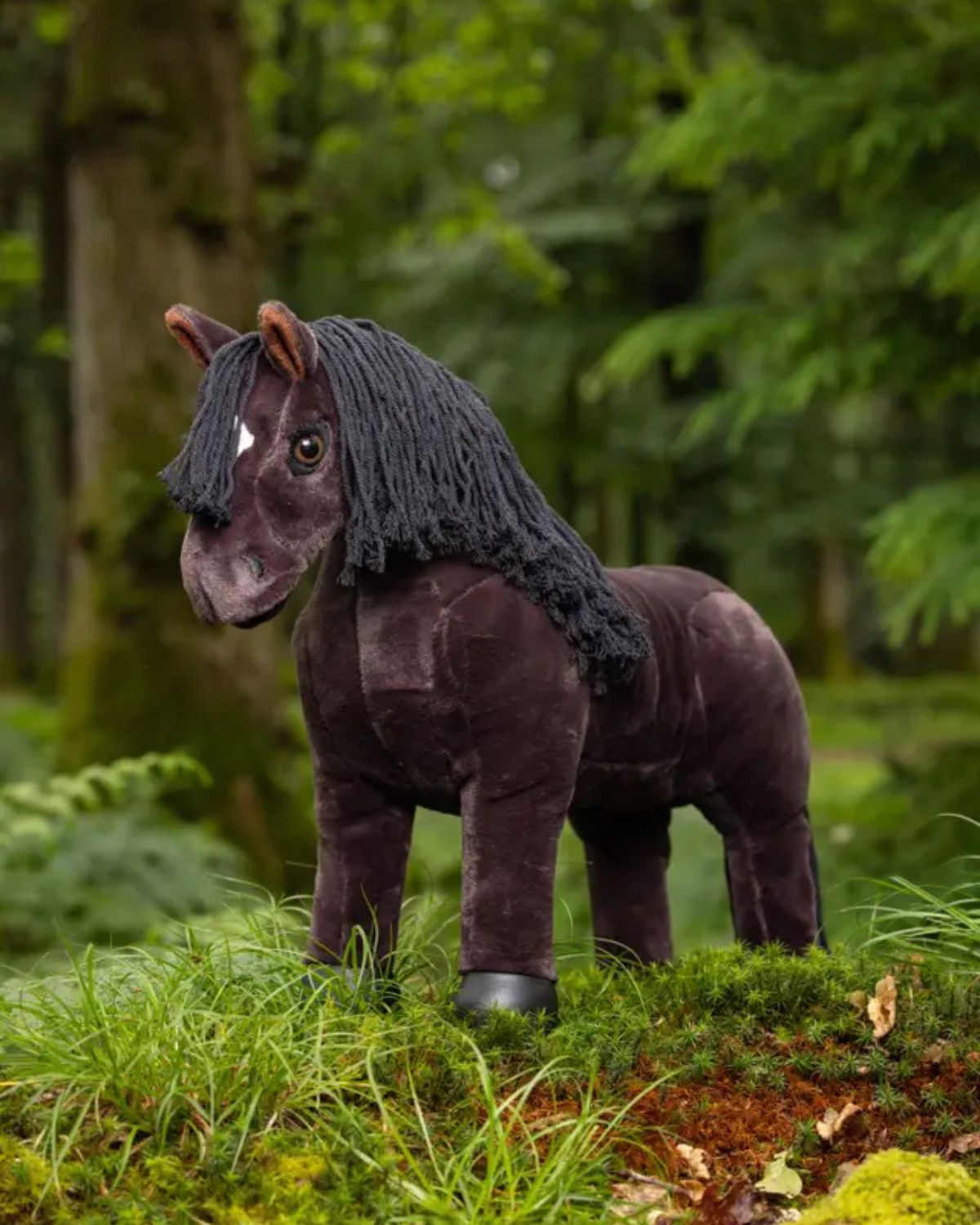 LEMIEUX Toy Pony Freya: Plush Brown Horse by Equiflair - Stable Play Scene
