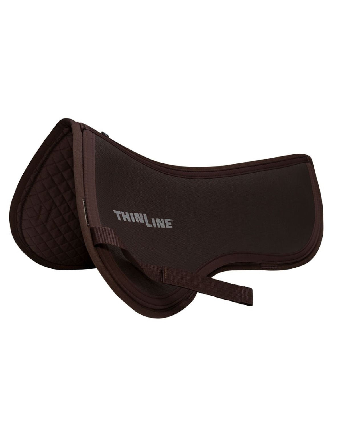 ThinLine Trifecta Cotton Half Pad Brown - Horse Saddle Pad for Equine Comfort and Protection