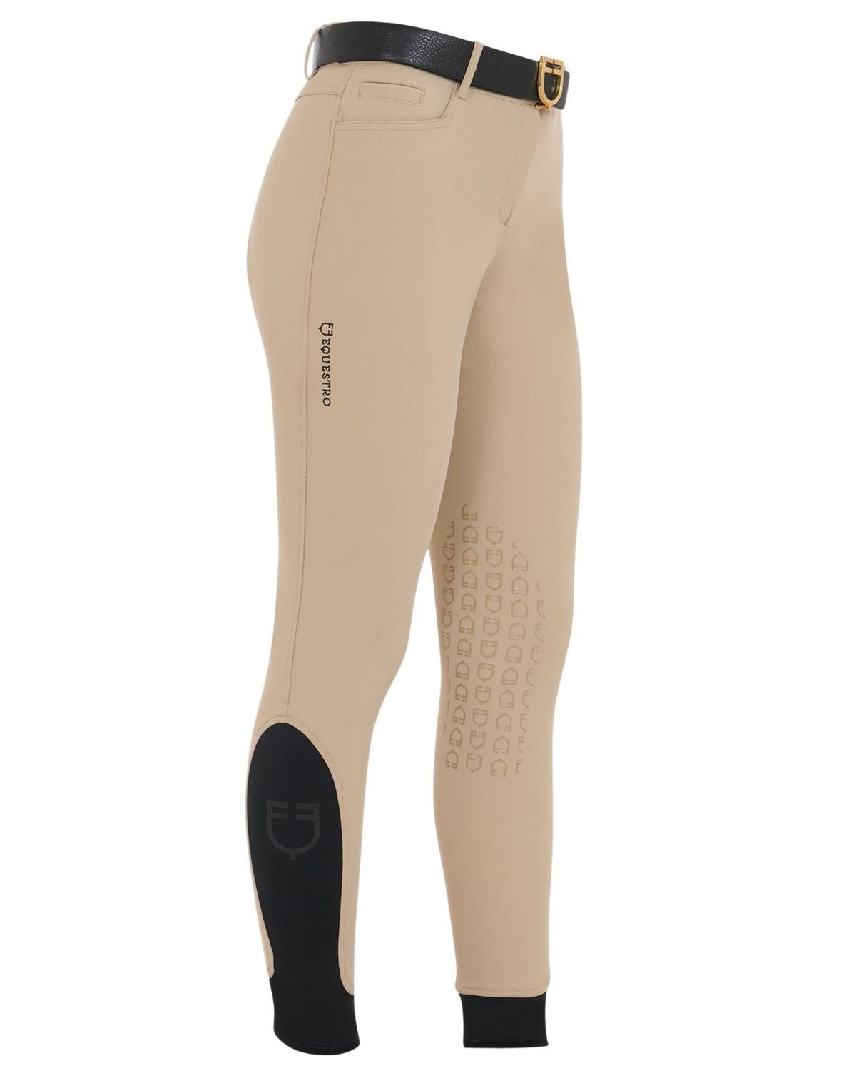 Equestro Women's Slim Fit Grip Breeches With Logo Incense | Equiflair