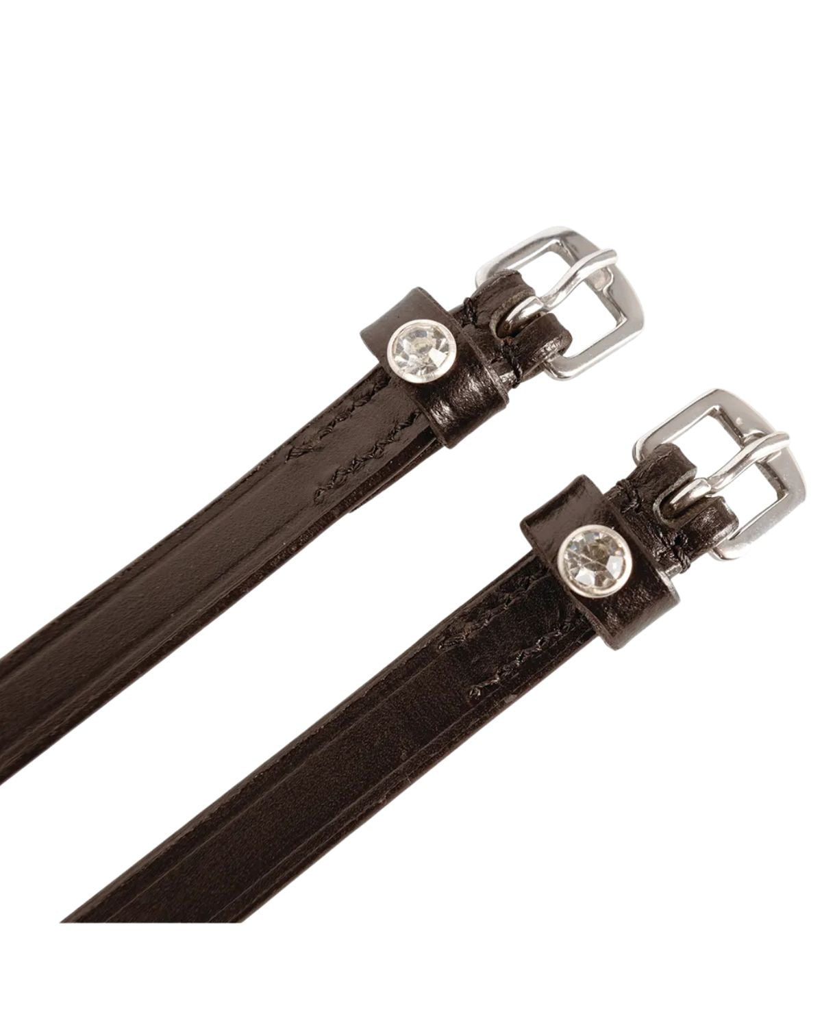 Hy Equestrian Children's Diamante Stud Spur Straps Brown