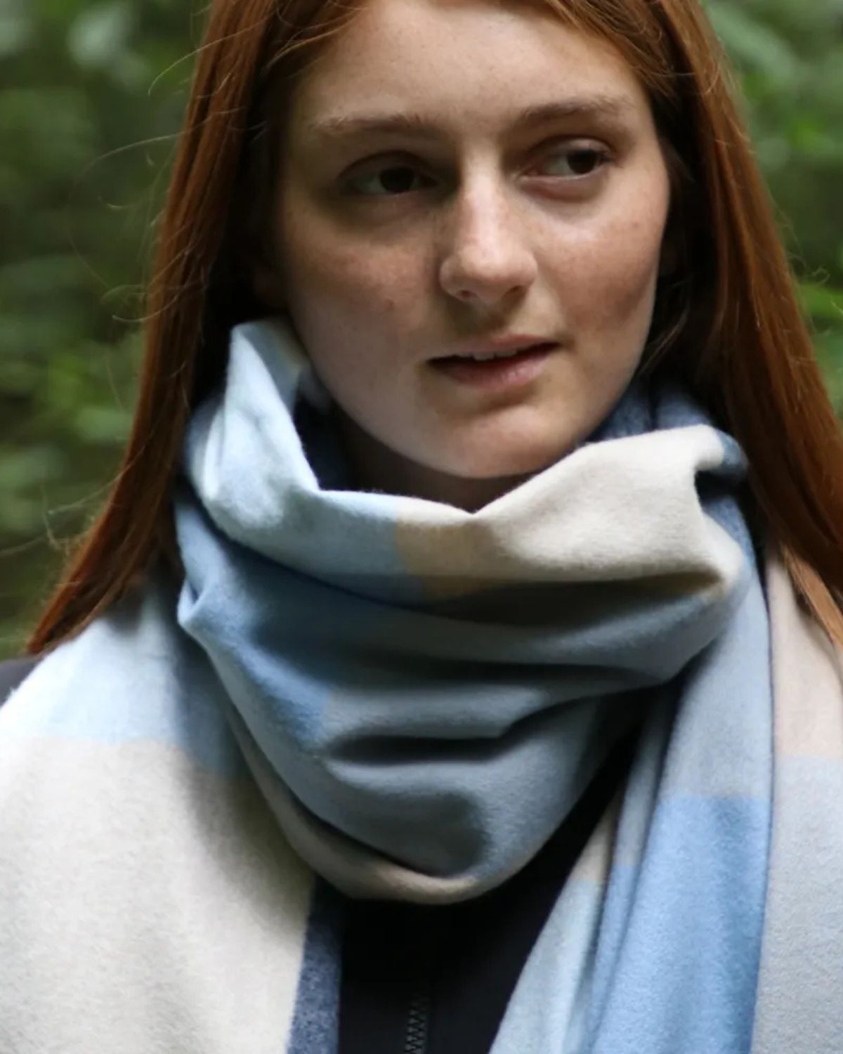 Hy Equestrian Cumbria Soft Touch Scarf Navy/White/Light Blue