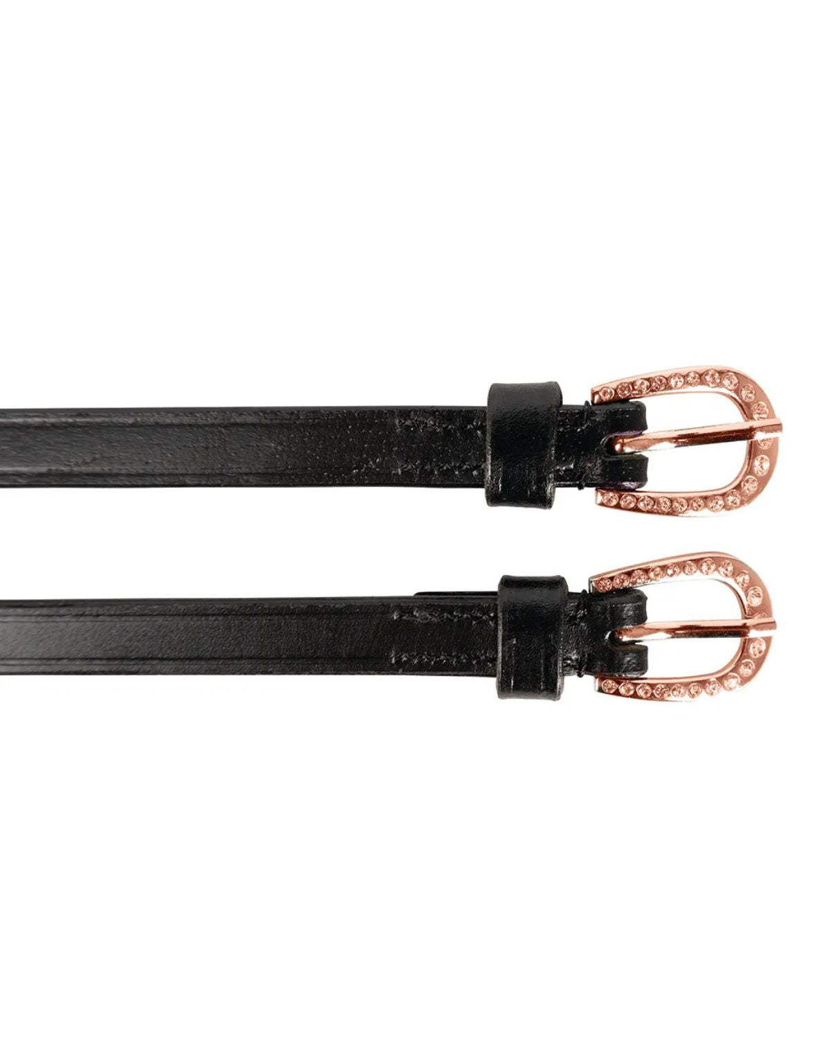 Hy Equestrian Children's Diamante Spur Straps Black/Rose Gold