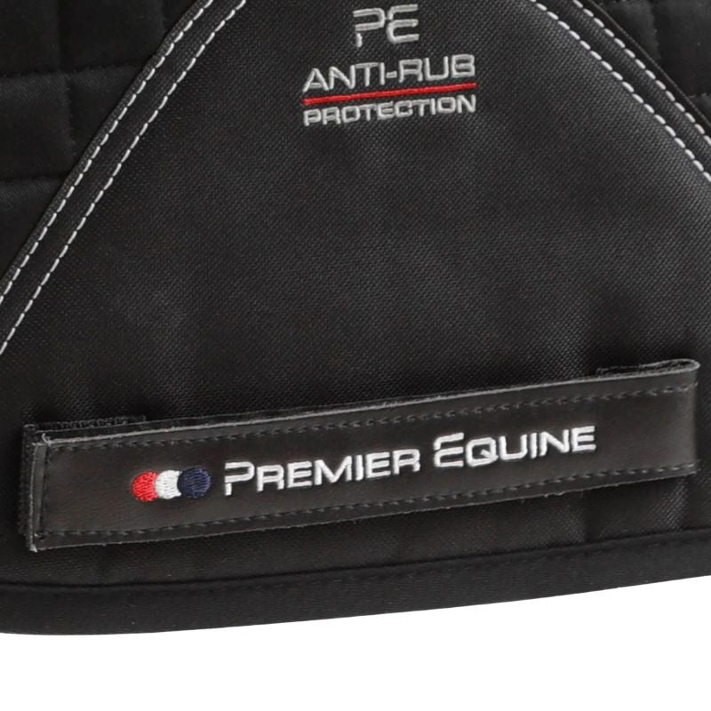 Premier Equine Close Contact Black Dressage Saddle Pad - Anti-Rub Protection, Cotton, High Wither Design