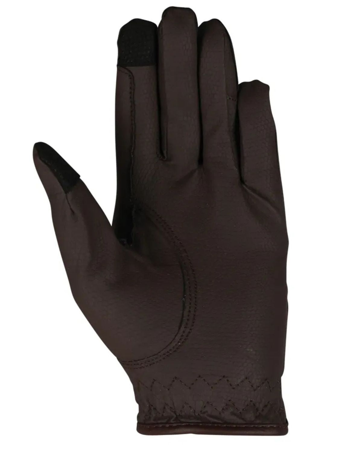 Hy Equestrian Children's Cottenham Elite Riding Gloves Brown