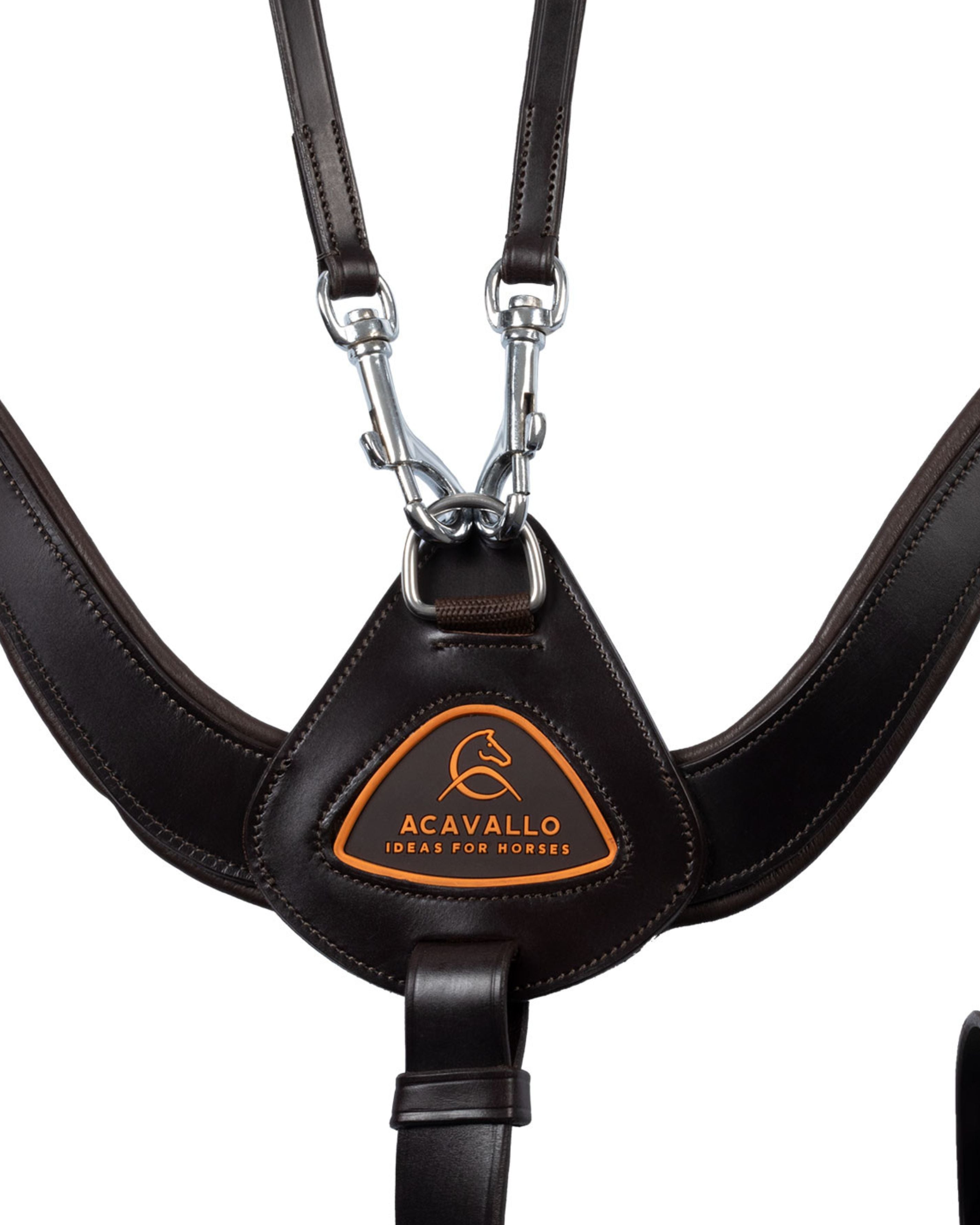 Acavallo Anatomical 5-Point Breastplate Dark Brown