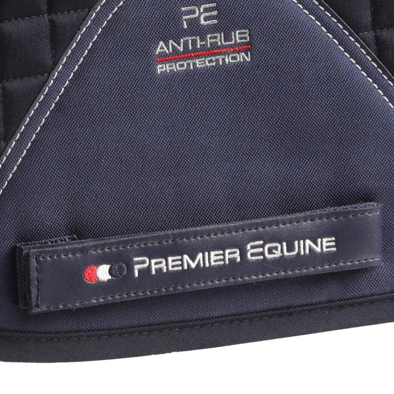Premier Equine Navy Dressage Saddle Pad - Close Contact, Anti-Rub Protection