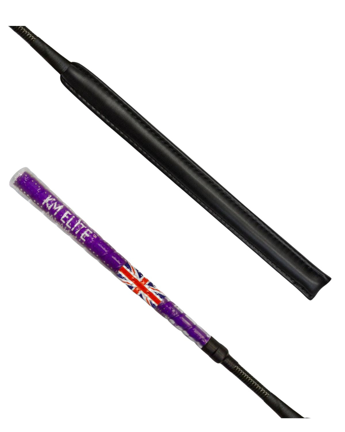 KM Elite Cush Grip Jump Bat Whip Purple | Equiflair - Compliant BS/BSJA jump bat, comfortable & balanced whip