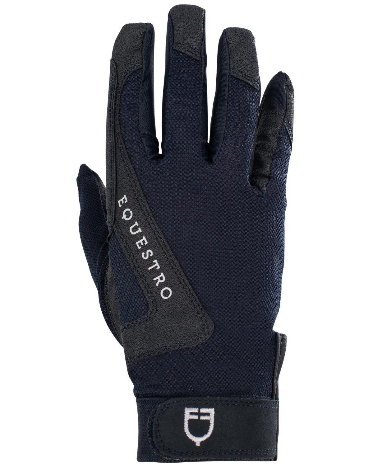 Equestro Gloves In Technical Fabric Navy | Equiflair